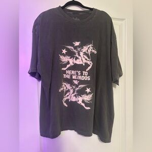 Dressed in LALA Black Tee with Pink Unicorn Graphic